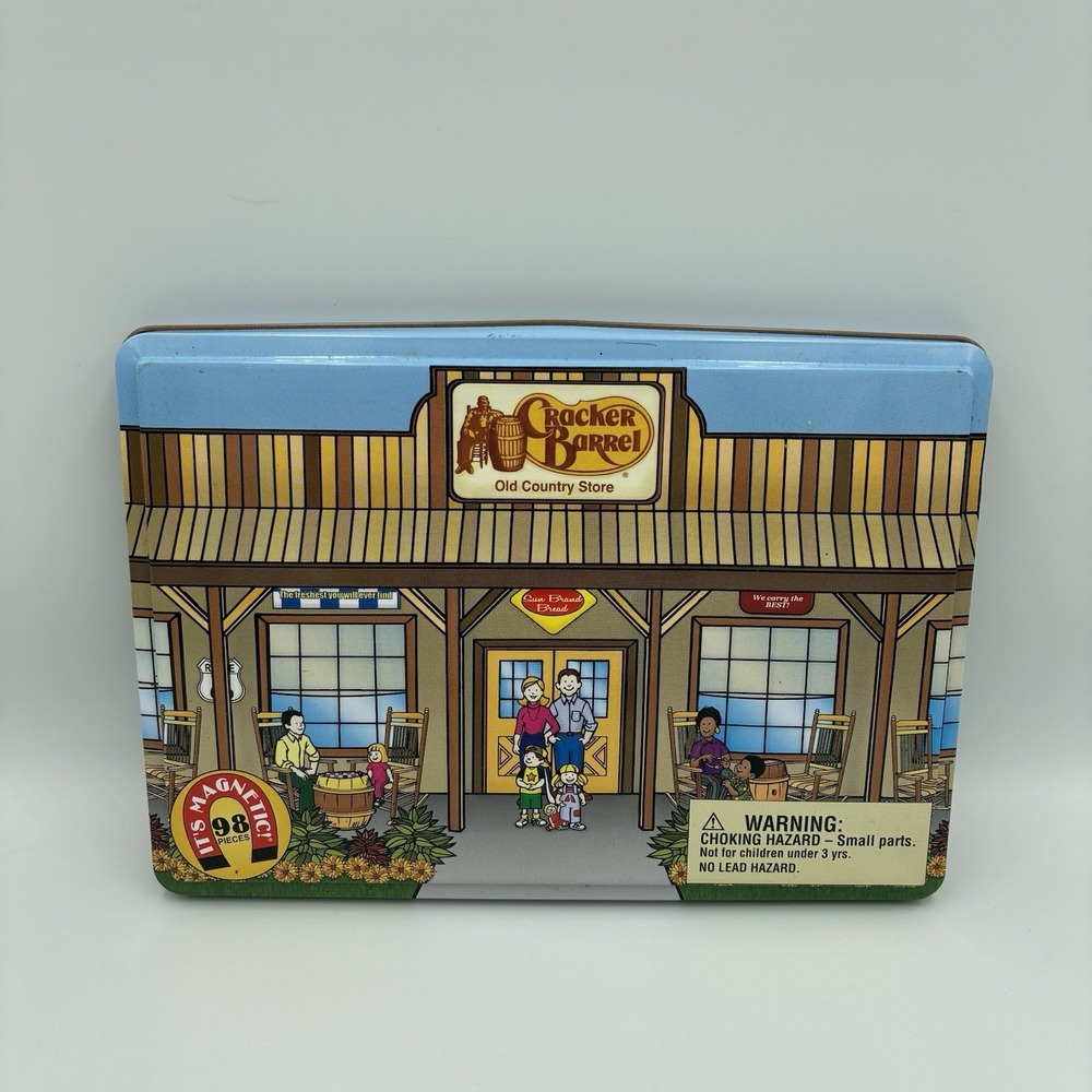 Cracker Barrel Old Country‎ Store Magnetic Play Set In Tin Container Incomplete